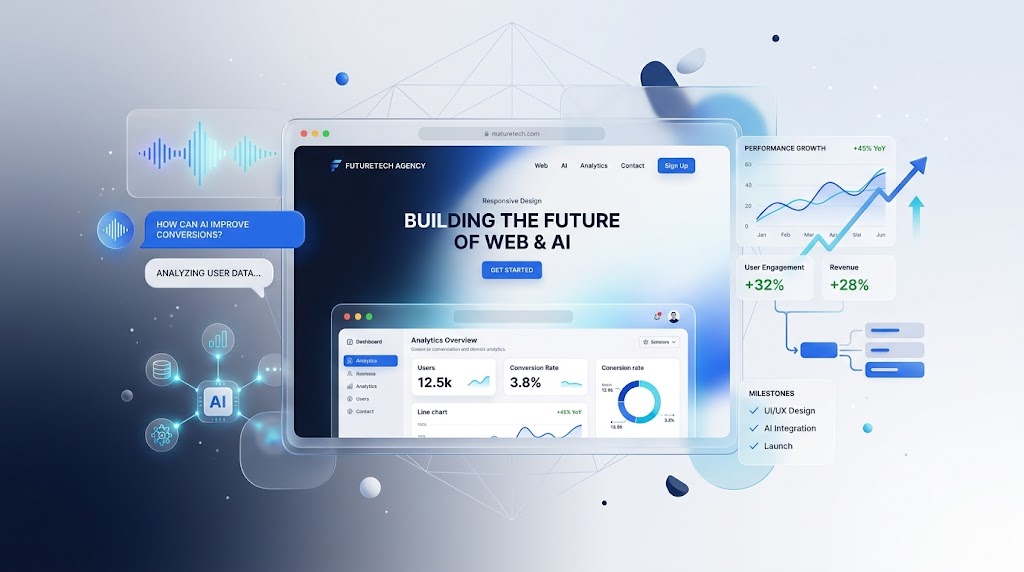 Bloomwell website and AI agent dashboard